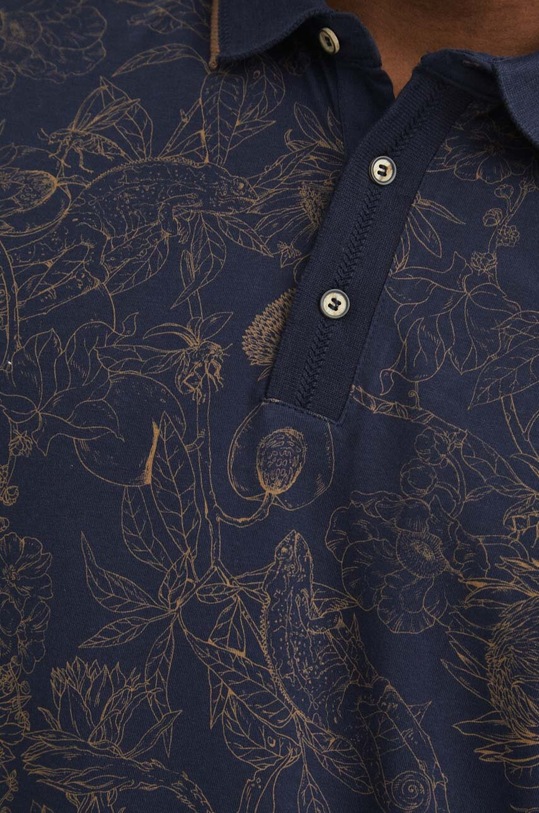 Bavlnené polo tričko pánske tmavomodrá farba RS24.POM305 tmavomodrá