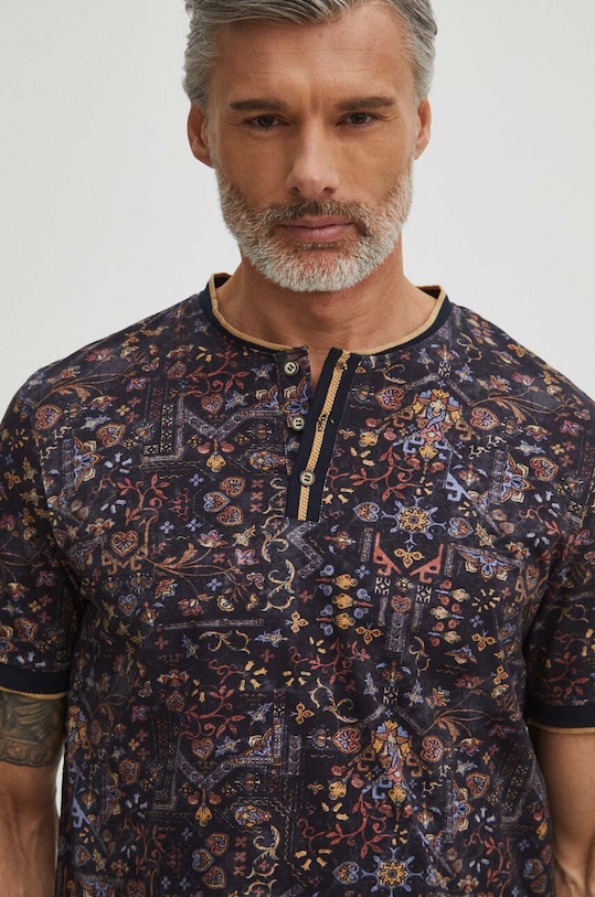 Bavlněné polo tričko pánské černá barva černá RS24.POM500