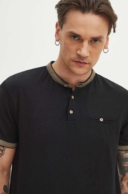 Medicine polo de bumbac negru RS24.POMB02