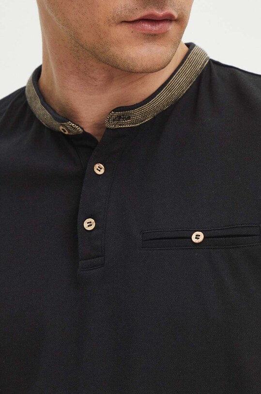 Medicine polo de bumbac RS24.POMB02 negru