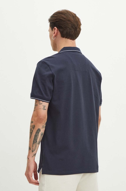 Oblečenie Bavlnené polo tričko pánske tmavomodrá farba RS24.POMB03 tmavomodrá