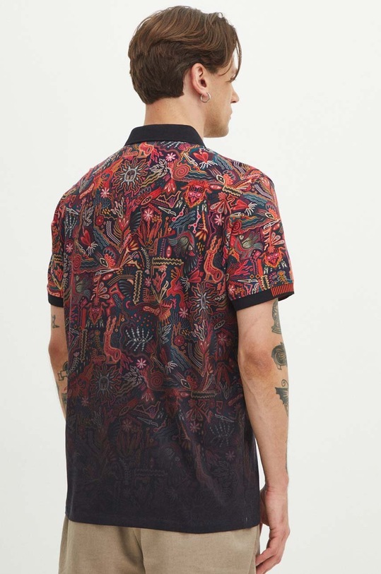 Odzież Polo bawełniane męskie z domieszką elastanu wzorzyste kolor multicolor RS24.POMB10 multicolor
