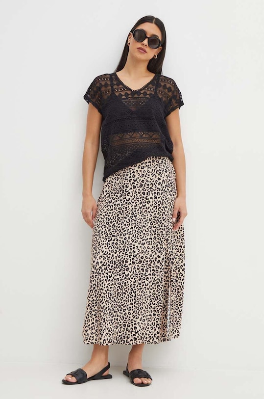 Spódnica damska kolor beżowy RS24.SDD0B0 beżowy RS24