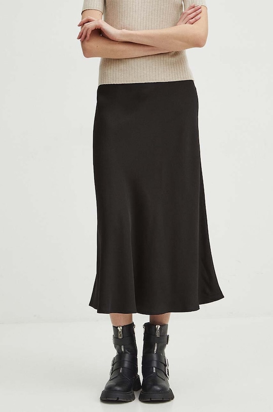 Sukně dámská maxi černá barva áčkový černá RS24.SDD201