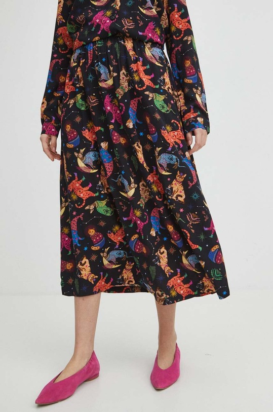 Spódnica damska maxi z kolekcji Dzień Kota kolor czarny RS24.SDD350 czarny RS24