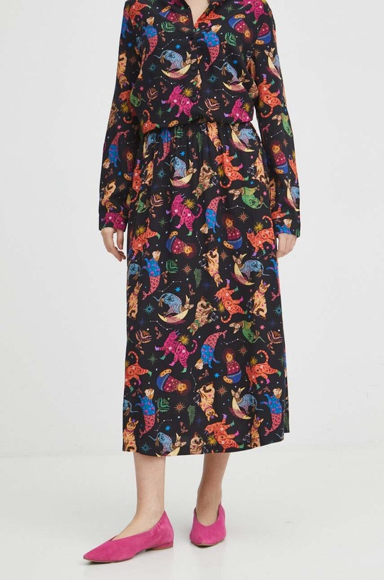 Spódnica damska maxi z kolekcji Dzień Kota kolor czarny czarny RS24.SDD350