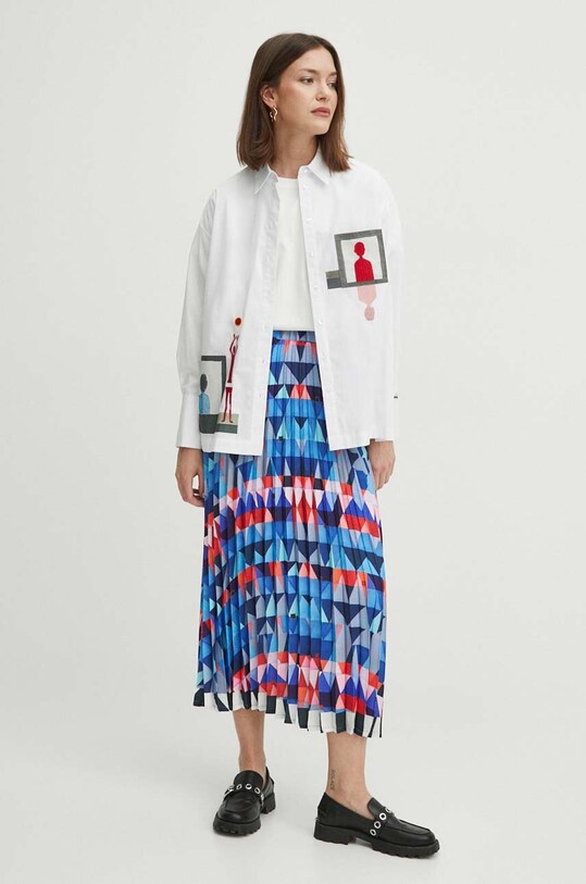 Odzież Spódnica damska maxi z kolekcji Jerzy Nowosielski x Medicine kolor multicolor RS24.SDD650 multicolor