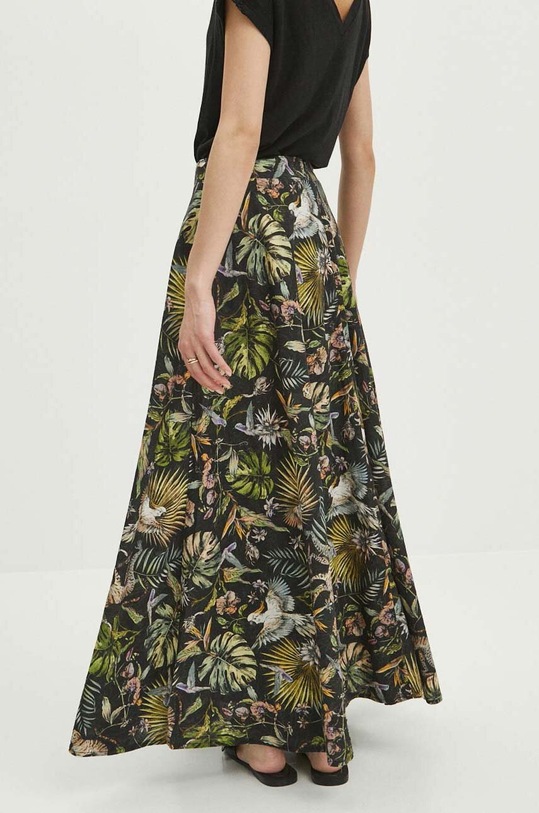 Odzież Spódnica lniana damska kolor czarny RS24.SDD700 czarny