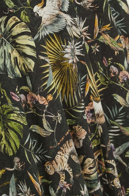 Spódnica lniana damska kolor czarny czarny RS24.SDD700