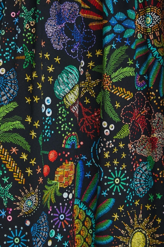 Spódnica damska maxi wzorzysta kolor czarny RS24.SDDA07 czarny