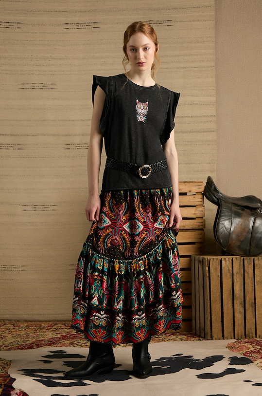 Spódnica damska maxi Tattoo Art by Rafał Czerkas - Rafsmiler kolor multicolor rozkloszowany multicolor RS24.SDDC50