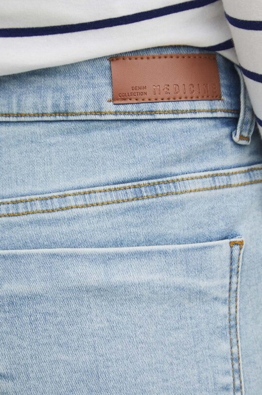 Jeansy damskie skinny kolor niebieski niebieski RS24.SJD010