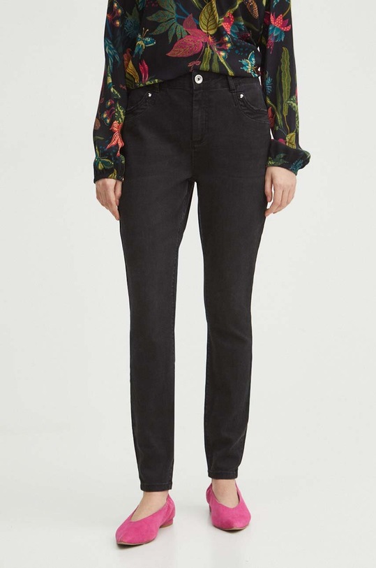 Džíny dámské černá barva RS24.SJD302 černá RS24
