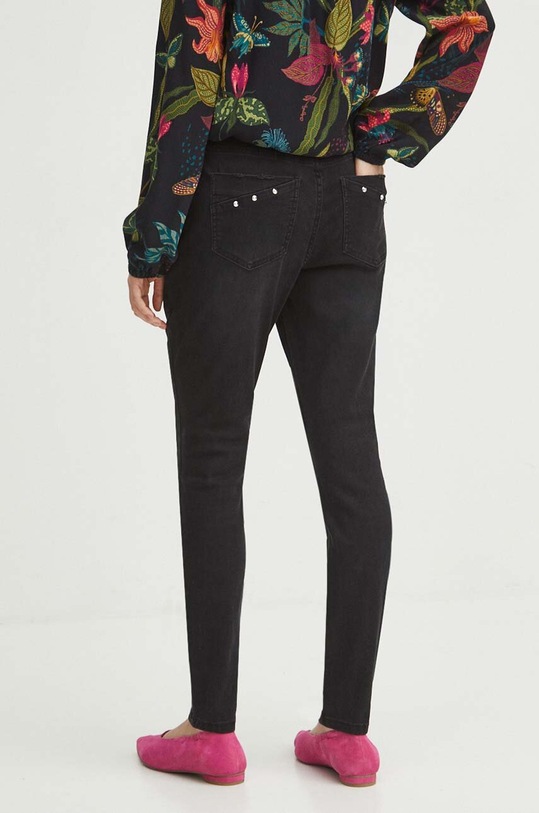 Oblečení Džíny dámské černá barva RS24.SJD302 černá