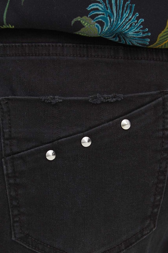 Jeansy damskie slim kolor czarny czarny RS24.SJD302