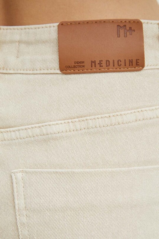 Jeansy damskie straight kolor beżowy beżowy RS24.SJD402