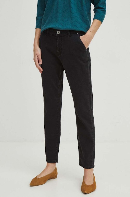 Jeansy damskie chino kolor czarny czarny RS24.SJD403