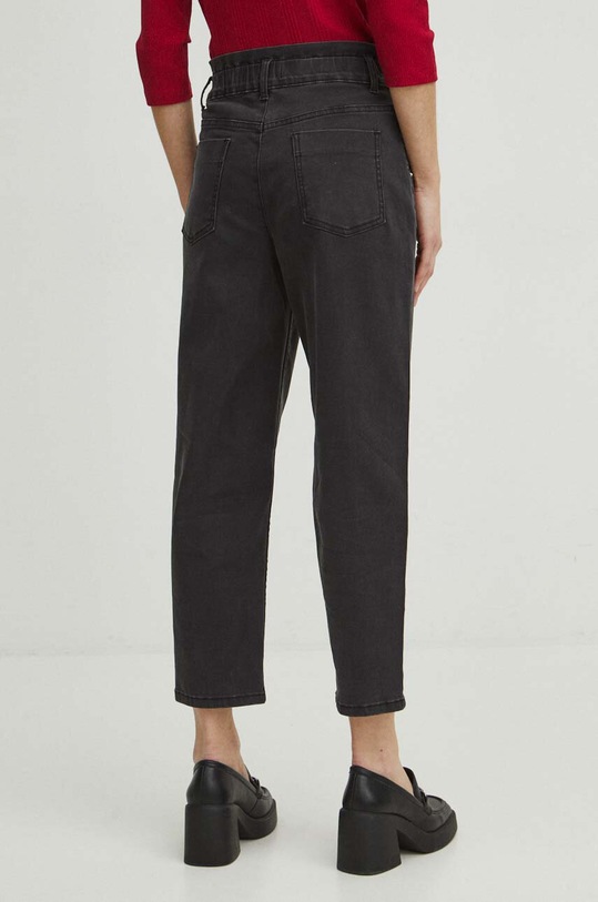 Odzież Jeansy damskie slouchy z efektem sprania kolor czarny RS24.SJD405 czarny