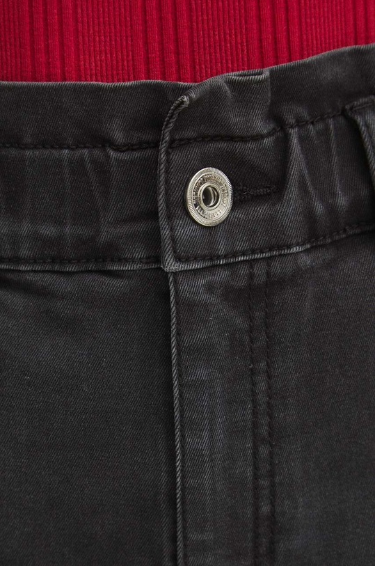Jeansy damskie slouchy z efektem sprania kolor czarny czarny RS24.SJD405
