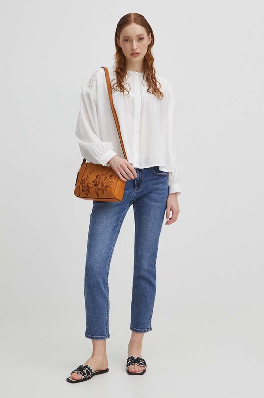 Jeansy damskie slim kolor niebieski RS24.SJD501 niebieski RS24