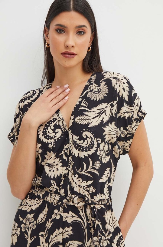 Kombinezon damski wzorzysty kolor czarny RS24.SKDA00 czarny RS24