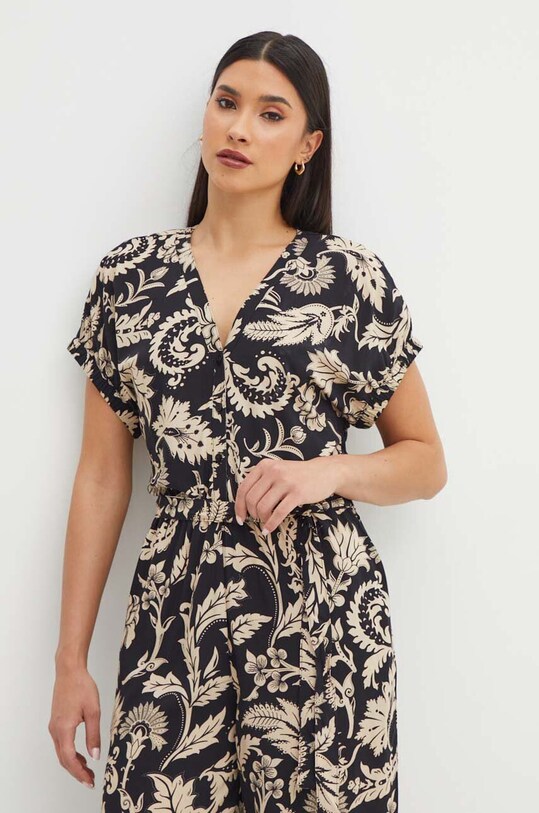 Kombinezon damski wzorzysty kolor czarny czarny RS24.SKDA00