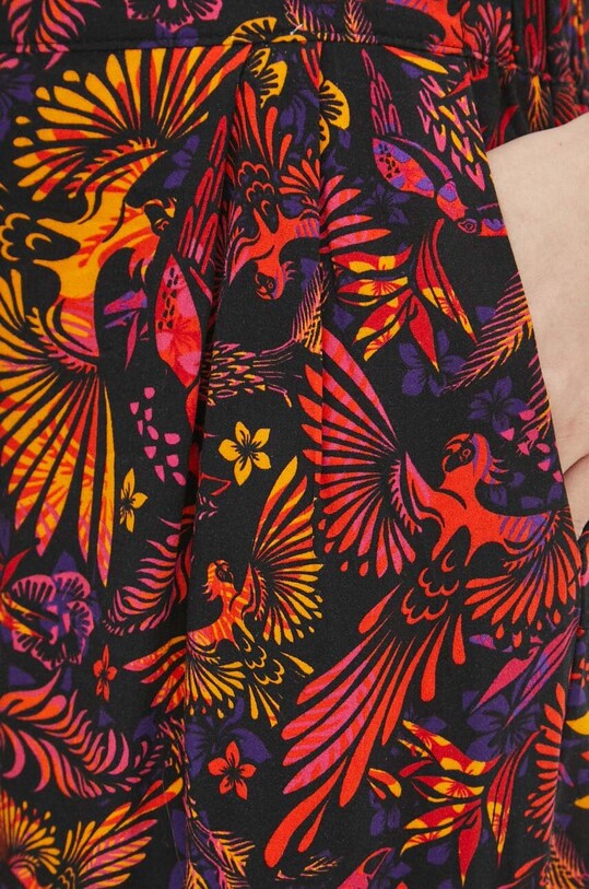 Spodnie damskie wide leg z wiskozy kolor multicolor multicolor RS24.SPD072