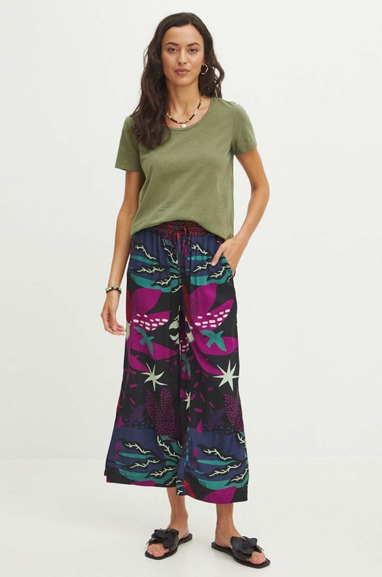 Spodnie damskie culottes wzorzyste kolor multicolor RS24.SPD0B0 multicolor RS24