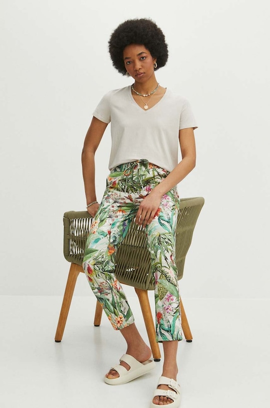 Bavlněné tepláky vzorovaný vícebarevná RS24.SPD710