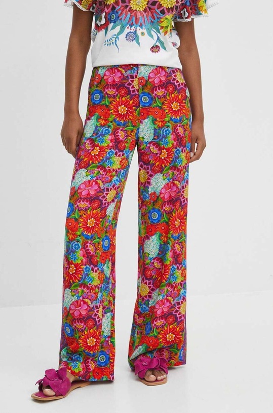 Spodnie damskie wide leg z kolekcji Jane Tattersfield x Medicine kolor multicolor RS24.SPD850 multicolor RS24