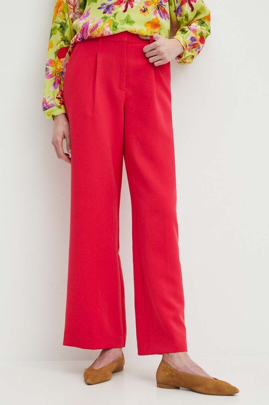 Spodnie damskie wide leg gładkie kolor różowy RS24.SPD901 różowy RS24