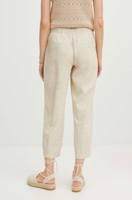 Oblečenie Nohavice s prímesou ľanu Medicine RS24.SPDA02 béžová