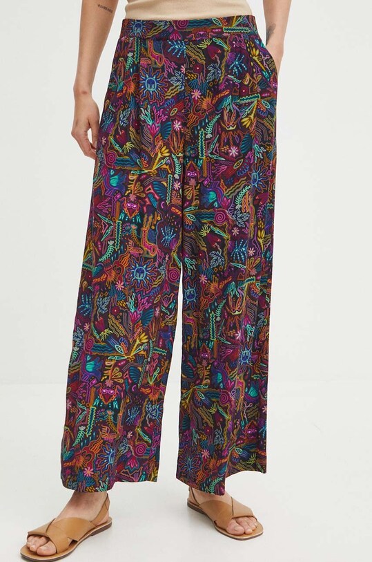 Spodnie damskie cullotes wzorzyste kolor multicolor RS24.SPDB03 multicolor RS24