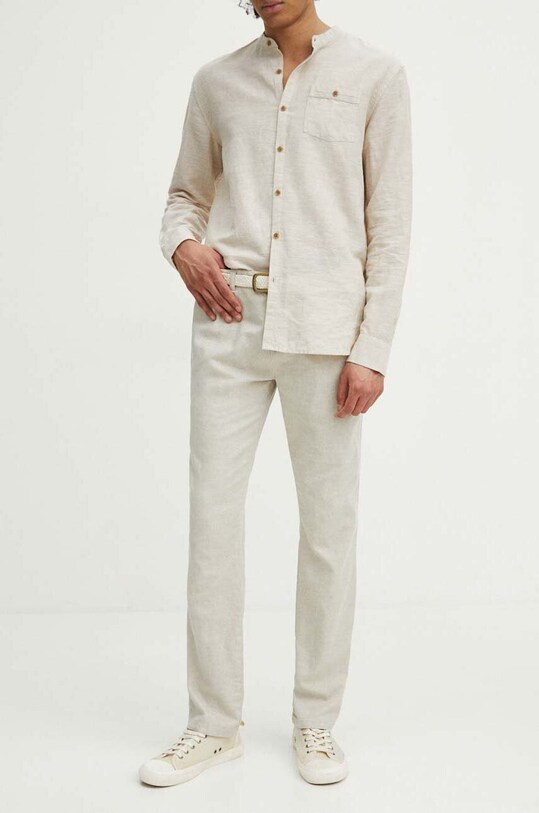 Medicine pantaloni din in drept bej RS24.SPM074