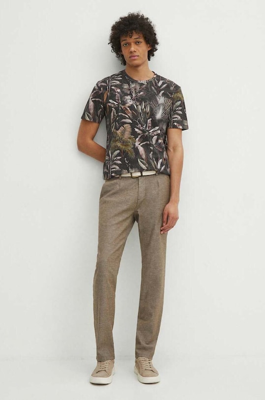 Medicine pantaloni din in drept maro RS24.SPM074