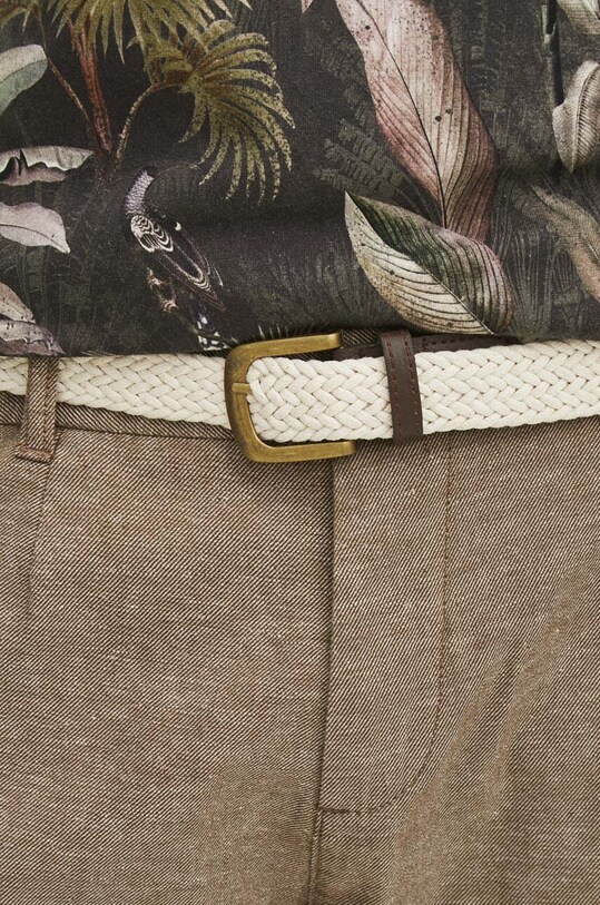 Medicine pantaloni din in maro RS24.SPM074