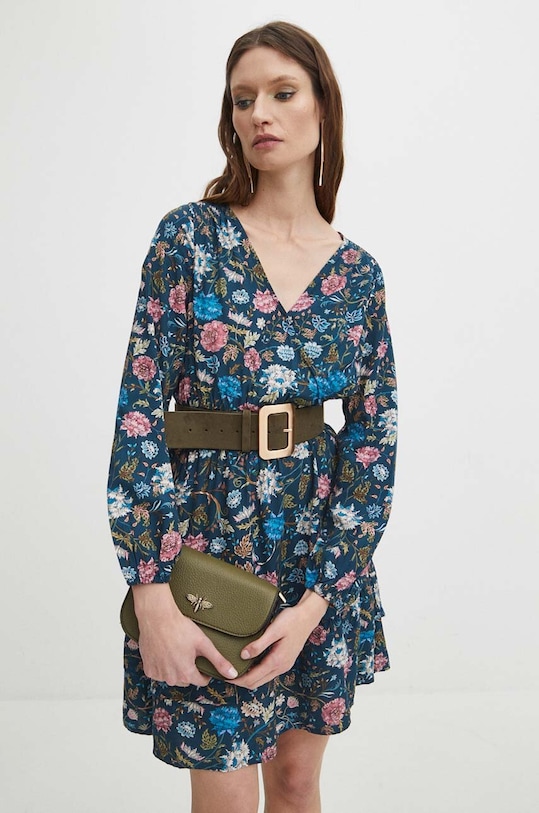 Šaty tmavomodrá barva mini námořnická modř RS24.SUD011