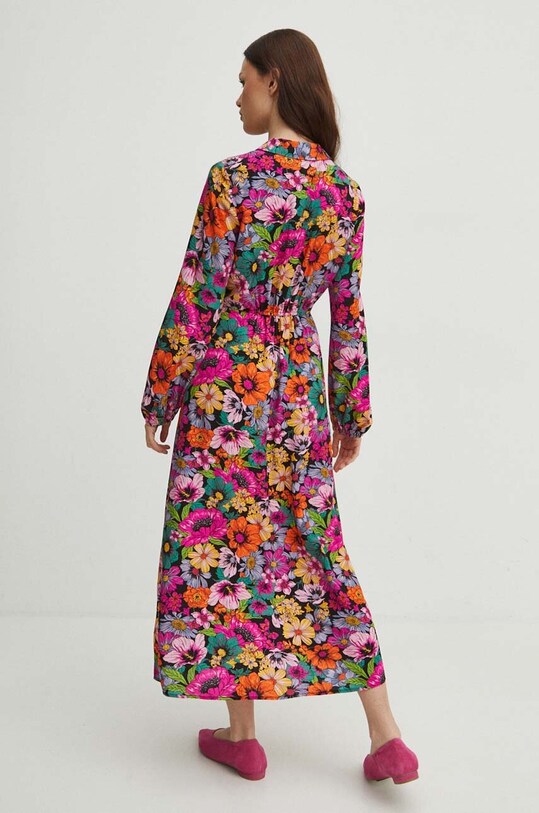 Odzież Sukienka damska midi wzorzysta kolor RS24.SUD030 multicolor