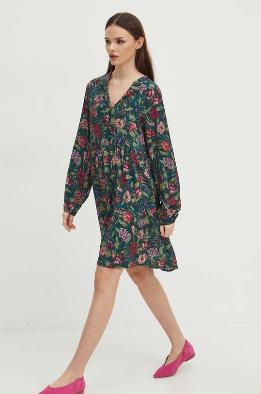 Sukienka damska mini wzorzysta kolor multicolor RS24.SUD033 multicolor RS24
