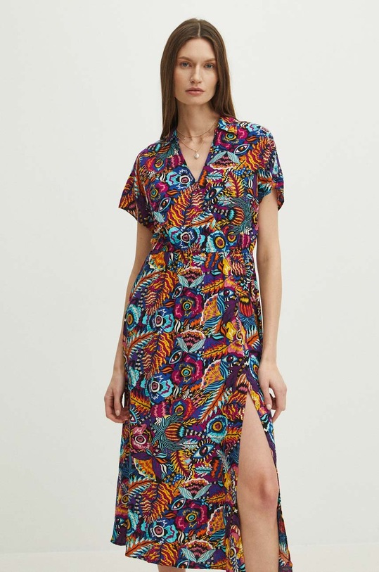 Sukienka damska maxi wzorzysta kolor multicolor RS24.SUD090 multicolor RS24