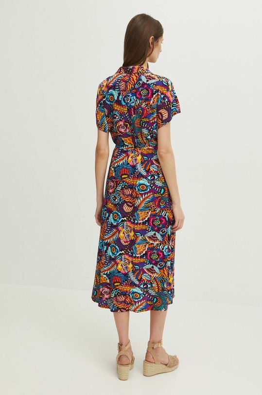 Odzież Sukienka damska maxi wzorzysta kolor multicolor RS24.SUD090 multicolor