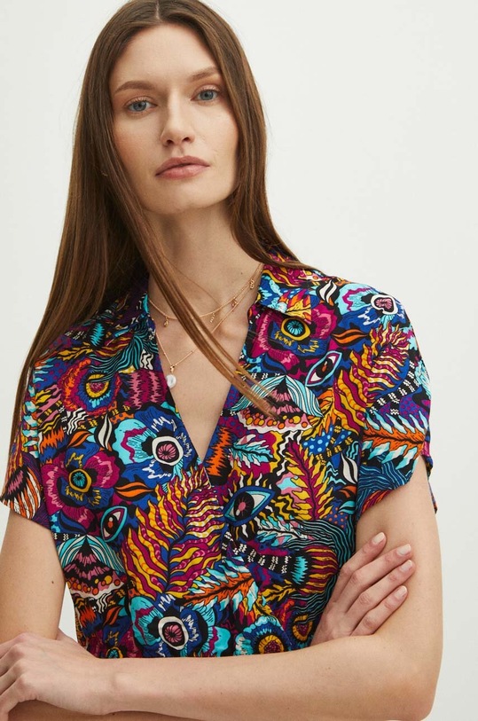 Sukienka damska maxi wzorzysta kolor multicolor multicolor RS24.SUD090