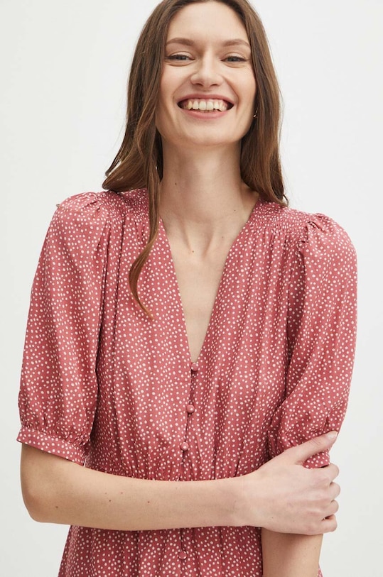 Sukienka damska maxi wzorzysta kolor różowy RS24.SUD092 różowy RS24