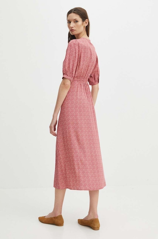 Odzież Sukienka damska maxi wzorzysta kolor różowy RS24.SUD092 różowy