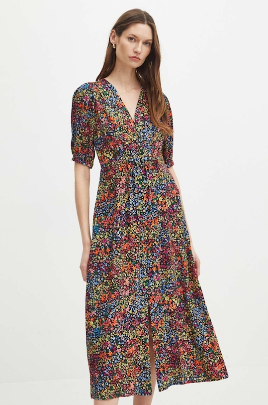 Sukienka damska maxi wzorzysta kolor multicolor multicolor RS24.SUD092