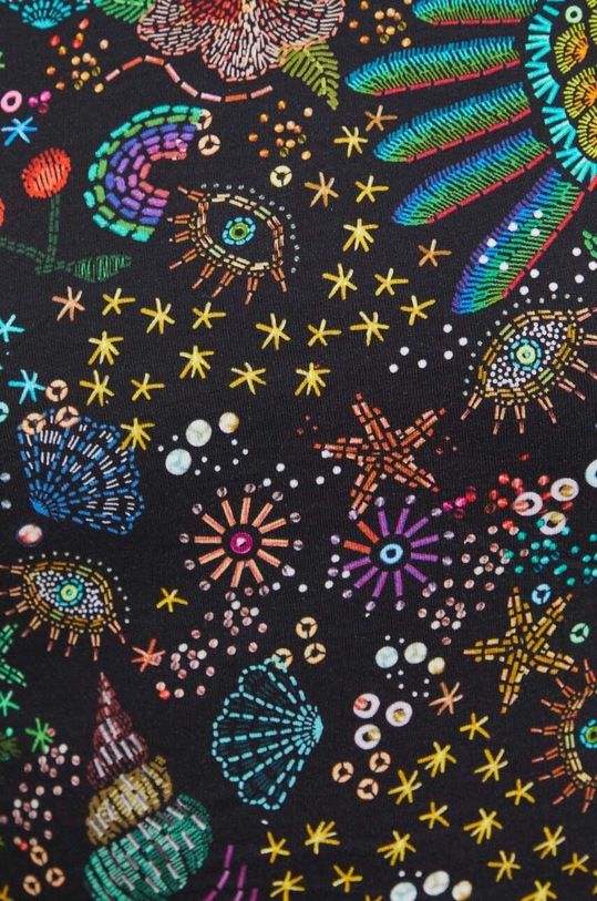 Bavlnené šaty dámske čierna farba RS24.SUD095 čierna