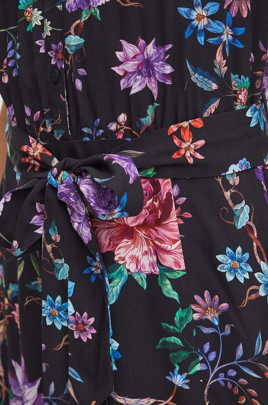 Sukienka damska maxi wzorzysta kolor czarny RS24.SUD0B3