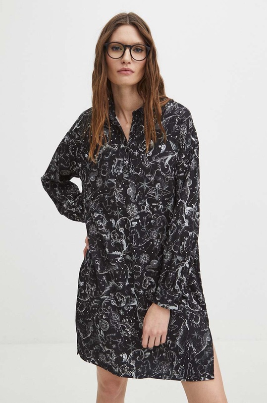 Odzież Sukienka damska midi z kolekcji Zodiak kolor czarny RS24.SUD150 czarny