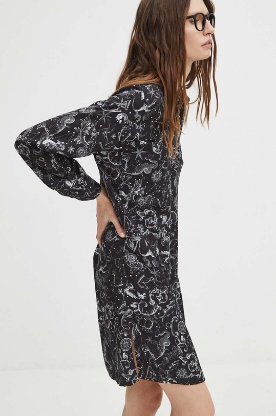 Sukienka damska midi z kolekcji Zodiak kolor czarny RS24.SUD150 czarny