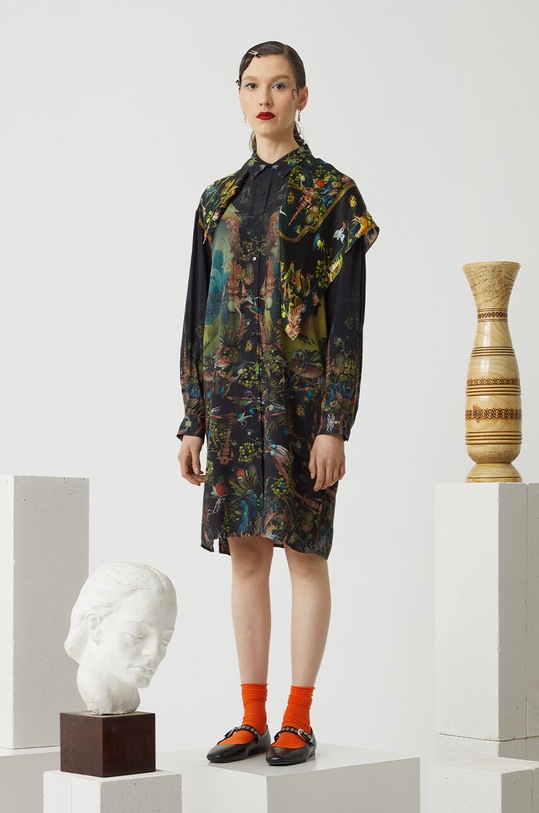 Šaty midi z kolekce Eviva L'arte černá barva midi černá RS24.SUD256